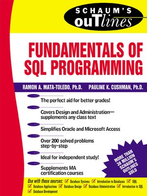 cover image of Schaum's Outline of Fundamentals of SQL Programming